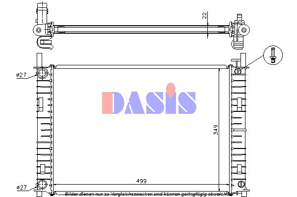 AKS DASIS Радиатор, охлаждение двигателя 110037N
